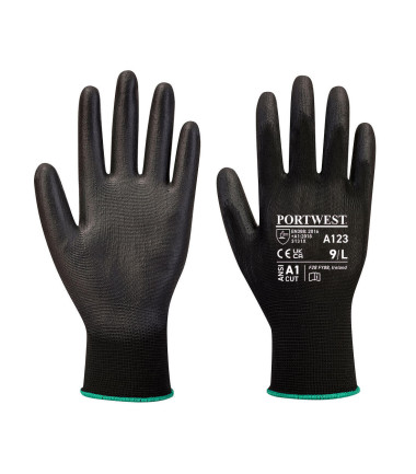 Gant enduit pu sans latex - carton complet (144) de travail Noir Portwest