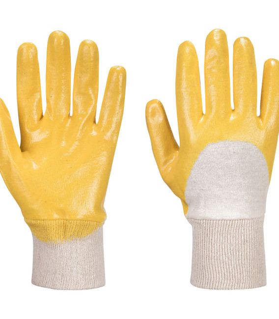 Nitrile dos aéré poignet tricot de travail Jaune Portwest