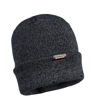Bonnet tricot réfléchissant, doublé insulatex de travail Noir Portwest