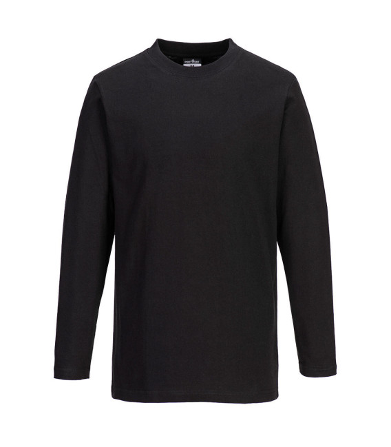 T-Shirt de travail Manches longues Noir Portwest