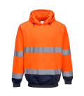 Sweat shirt à capuche bicolore de travail Orange/Bleu Portwest