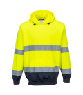 Sweat shirt à capuche bicolore de travail Jaune/Bleu Portwest
