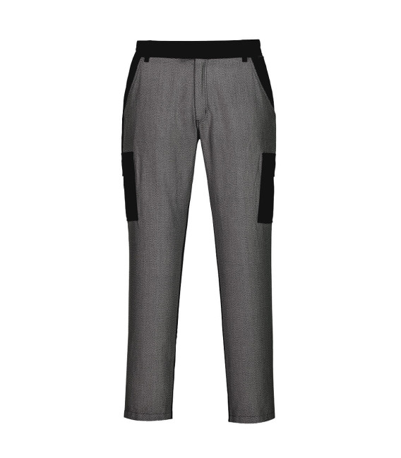 Pantalon combat avec partie frontale résistant aux coupures de travail Noir Portwest