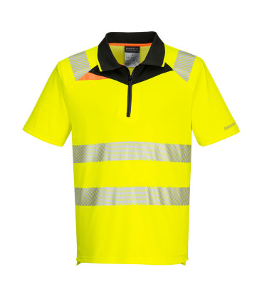 Dx4 polo haute visibilité mc de travail Jaune/Noir Portwest