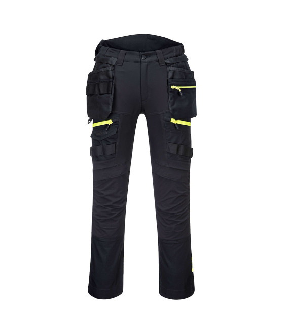 Pantalon dx4 poches flottantes démontables de travail Noir Portwest