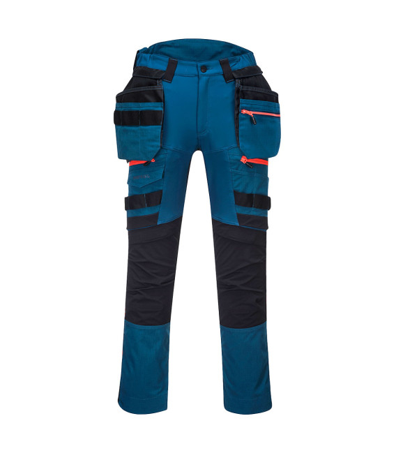 Pantalon dx4 poches flottantes démontables de travail Bleu Metro Portwest