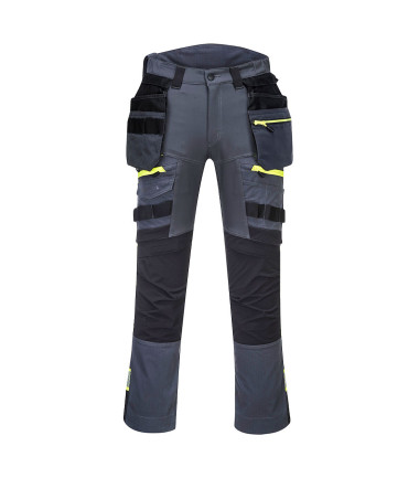 Pantalon dx4 poches flottantes démontables de travail Gris Métal Portwest