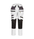 Pantalon dx4 poches flottantes démontables de travail Blanc/Gris Portwest