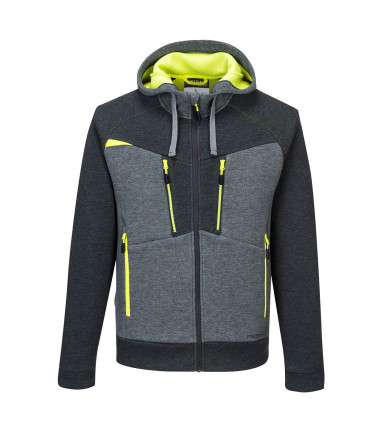 Sweat à capuche zippé dx4 de travail Gris Métal Portwest