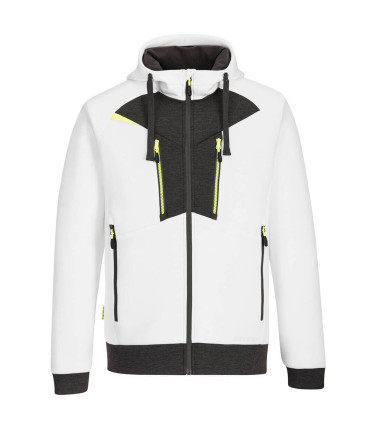 Sweat &agrave; capuche zipp&eacute; dx4 de travail Blanc Portwest