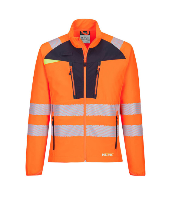 Sous couche zippee hv dx4 de travail Orange/Noir Portwest