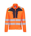 Sous couche zippee hv dx4 de travail Orange/Noir Portwest