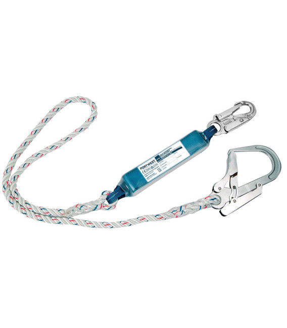 Longe single avec absorbeur d'énergie de travail Blanc Portwest
