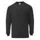 T-shirt manches longues flamme résistant et antistatique de travail Noir Portwest