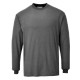 T-shirt manches longues flamme résistant et antistatique de travail Gris Portwest