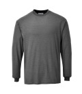 T-shirt manches longues flamme résistant et antistatique de travail Gris Portwest