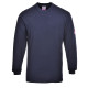 T-shirt manches longues flamme résistant et antistatique de travail Bleu Portwest