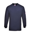 T-shirt manches longues flamme résistant et antistatique de travail Bleu Portwest