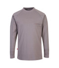 Sweat col rond antistatique fr de travail Gris Portwest