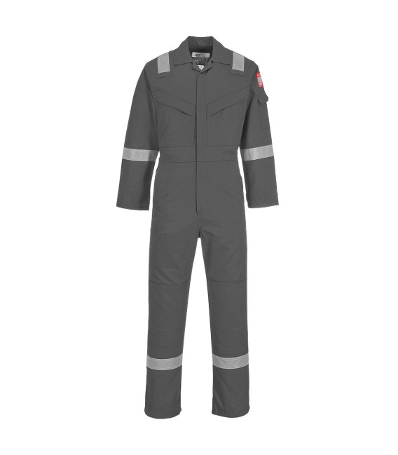 Combinaison flamme résistant et antistatique 350g de travail Gris Portwest
