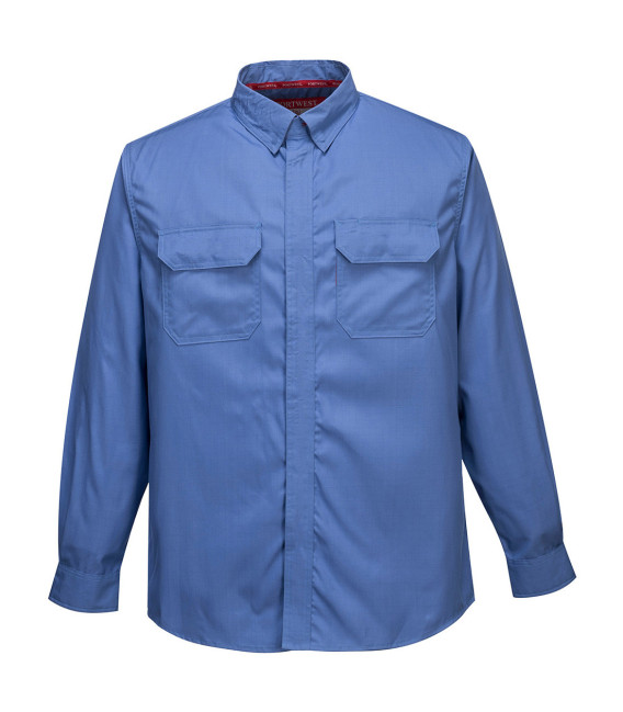 Chemise bizflame plus de travail Bleu Portwest