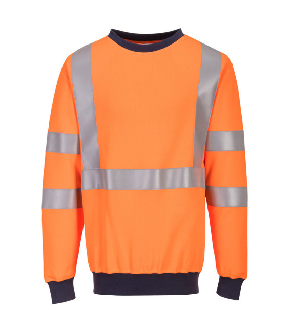 Sweat-shirt ris résistant aux flammes de travail Orange Portwest
