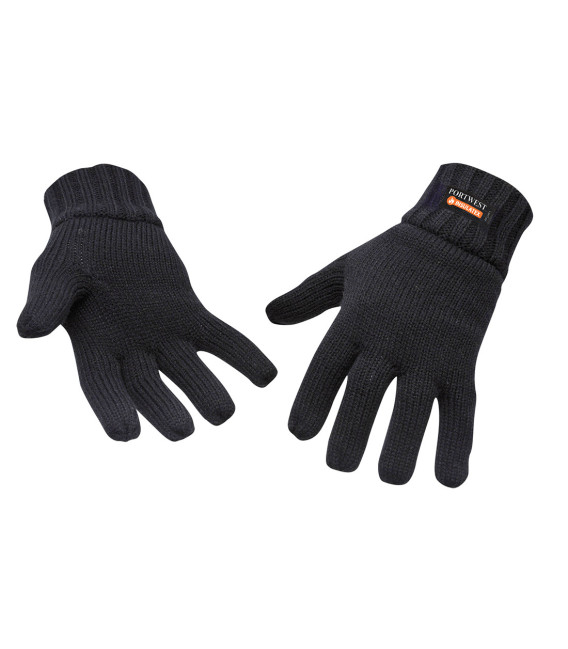 Gant tricot doublé insulatex de travail Noir Portwest