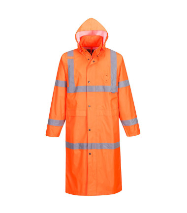 Manteau de pluie hivis 122cm de travail Orange Portwest