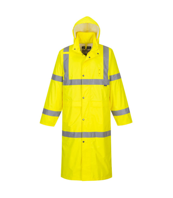 Manteau de pluie hivis 122cm de travail Jaune Portwest