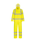 Ensemble de pluie enroulable haute visibilité de travail Jaune Portwest