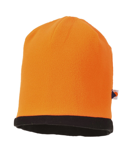 Bonnet hi-vis réversible de travail Orange/Noir Portwest