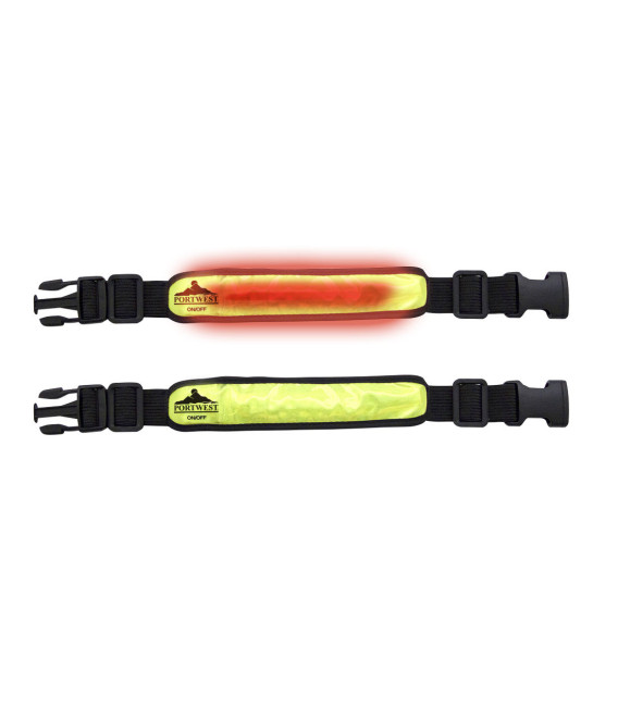 Brassard réfléchissant lumineux cligotant de travail Jaune Portwest