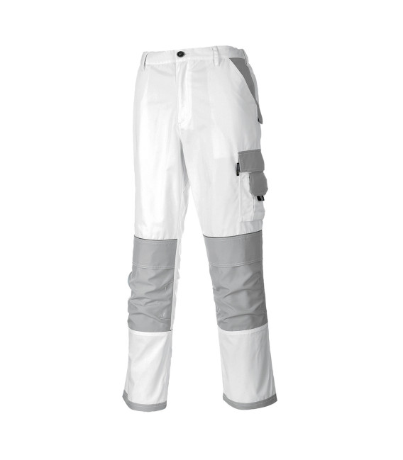 Pantalon peintre pro de travail Blanc Portwest