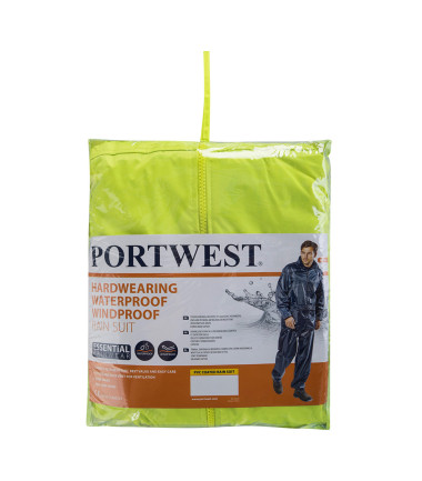 Ensemble de pluie (veste pantalon) de travail Jaune Portwest