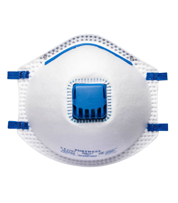 Masque ffp2 avec valve de travail Blanc Portwest
