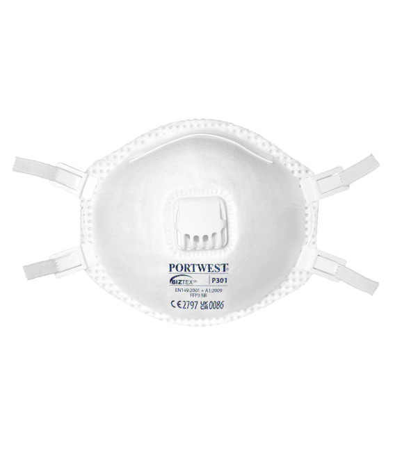 Masque ffp3 avec valve de travail Blanc Portwest