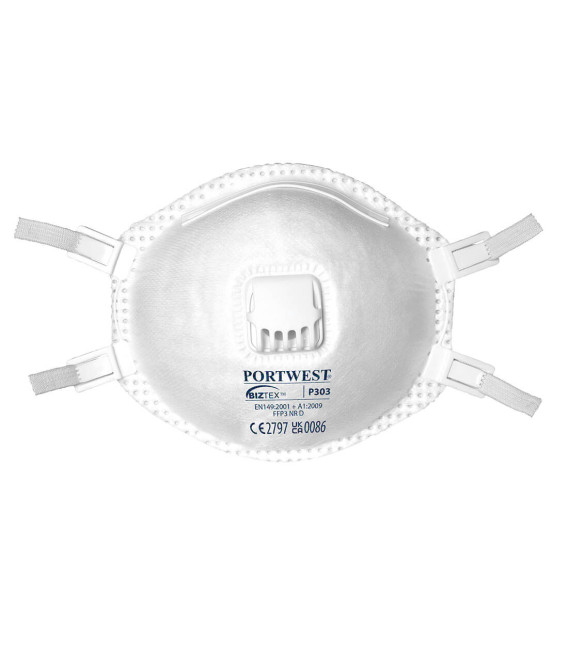 Masque ffp3 dolomite à valve de travail Blanc Portwest