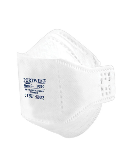 Masque plat pliable eagle ffp3 dolomite de travail Blanc Portwest