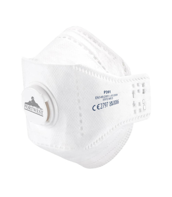Masque eagle pliable ffp3 dolomite avec valve de travail Blanc Portwest