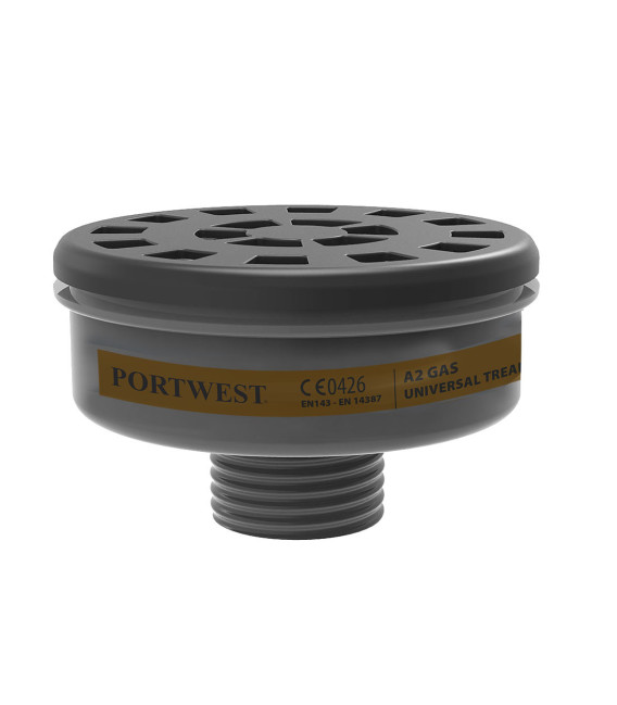 Filtre à gaz P906 pas de vis universel de travail Noir Portwest