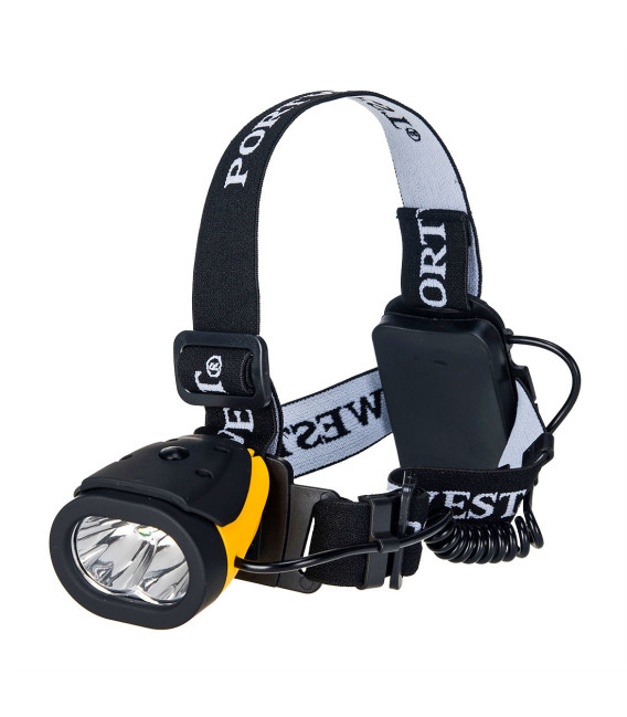 Lampe frontale dual power de travail Jaune/Noir Portwest