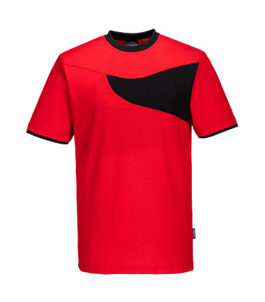 T-shirt pw2 m/c de travail Rouge/noir Portwest