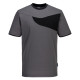 T-shirt pw2 m/c de travail Gris Zoom/Noir Portwest