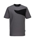 T-shirt pw2 m/c de travail Gris Zoom/Noir Portwest