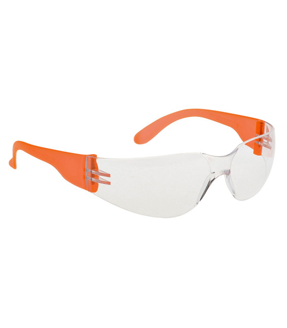 Lunette enveloppante de travail Incolore/Oran HV Portwest