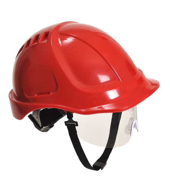 Casque à visiere endurance plus visor de travail Rouge Portwest