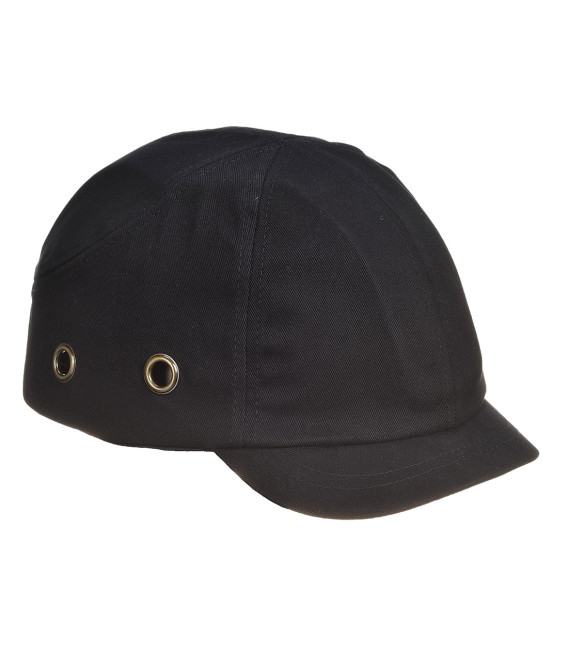 Casquette anti-heurt visière courte de travail Noir Portwest