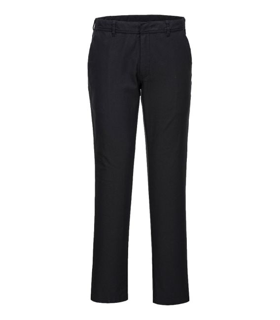 Pantalon chino strech coupe slim de travail Noir Portwest