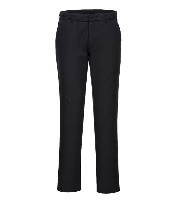 Pantalon femme chino slim de travail Noir Portwest