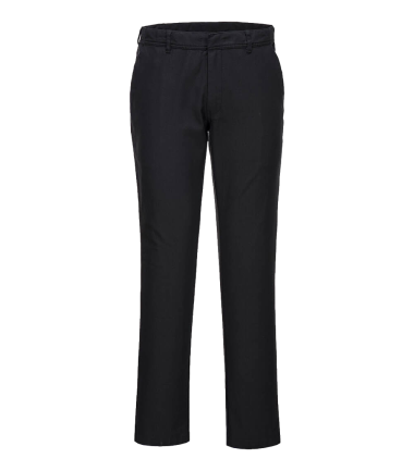 Pantalon femme chino slim de travail Noir Portwest